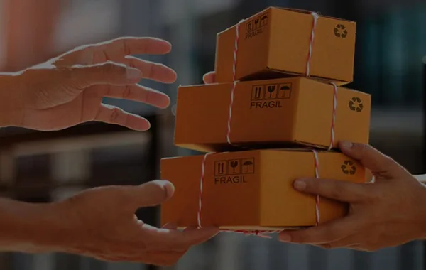 Entrega de paquetes de courier internacional